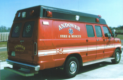 Andover Fire Dept. Rescue Rig Gold Leaf and Reflective