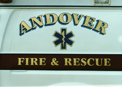Andover Fire Dept. Rescue white rig