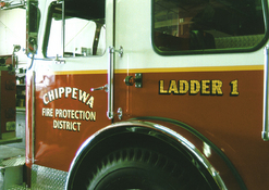 Chippewa Fire District Ladder 23k Gold Leaf