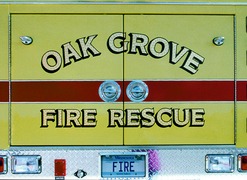 Oak Grove Fire Dept. RescueTruck Doors 23k Gold Leaf