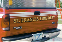 St. Francis Fire Dept. Rescue Tailgate 23k Gold Leaf