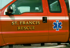 St. Francis Fire Dept. Rescue 23k Gold Leaf and reflective